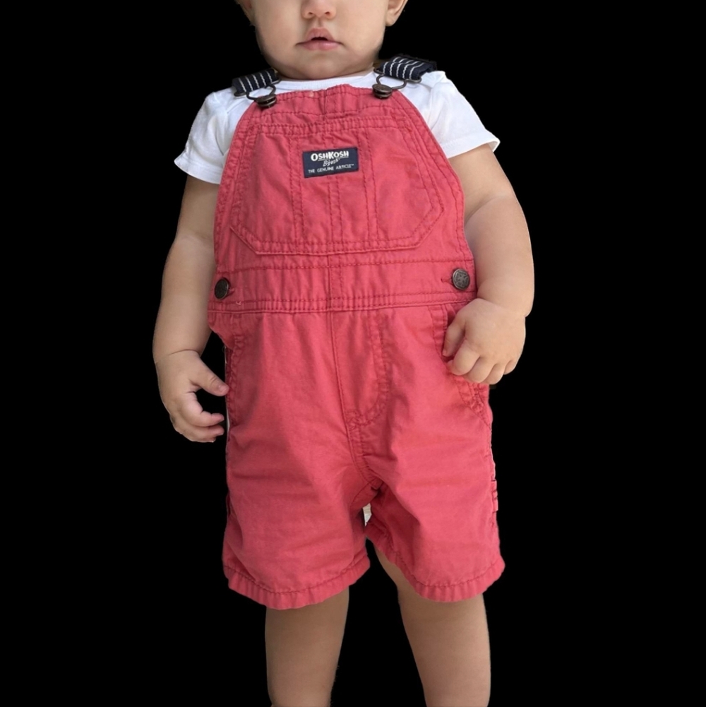 NWT OshKosh B'gosh Kids Overalls in Red 18 Months